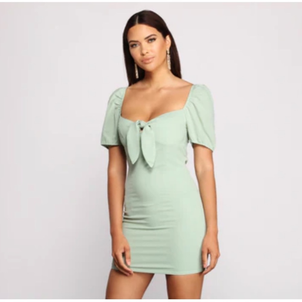 NWT! Keep It Sweet Puff Sleeve Mini Dress